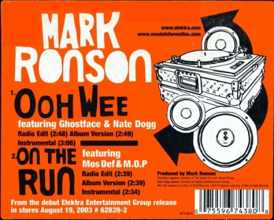 Mark Ronson – Ooh Wee / On The Run (VLS) (2003) (FLAC + 320 kbps)