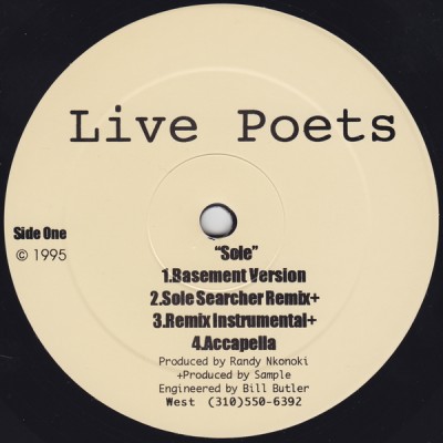 Live Poets – Sole / Ain’t No Thing / Live Poetry (VLS) (1995) (FLAC + 320 kbps)