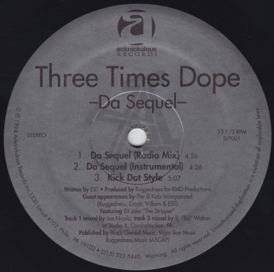 Three Times Dope – Da Sequel (VLS) (1994) (FLAC + 320 kbps)