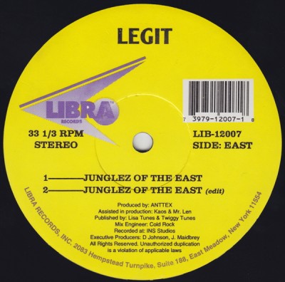 Legit – Junglez Of The East (VLS) (1994) (FLAC + 320 kbps)