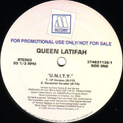 Queen Latifah – U.N.I.T.Y. (Promo VLS) (1993) (FLAC + 320 kbps)