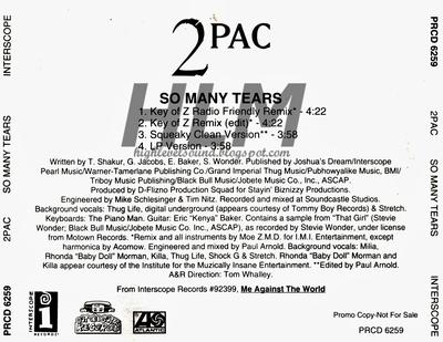 2Pac – So Many Tears (Promo CDS) (1995) (FLAC + 320 kbps)