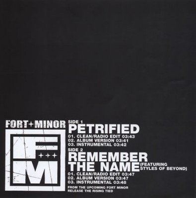 Fort Minor – Petrified / Remember The Name (CDS) (2005) (FLAC + 320 kbps)