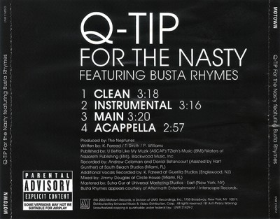 Q-Tip – For The Nasty (Promo CDS) (2005) (FLAC + 320 kbps)
