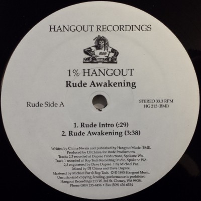 1% Hangout – Rude Awakening (VLS) (1995) (320 kbps)