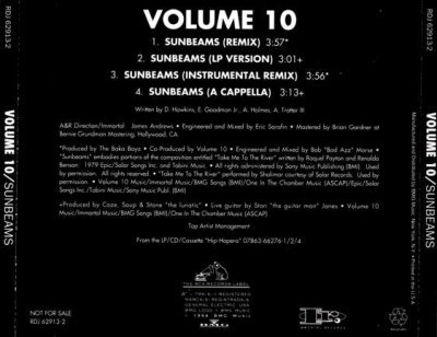 Volume 10 – Sunbeams (Promo CDS) (1994) (FLAC + 320 kbps)
