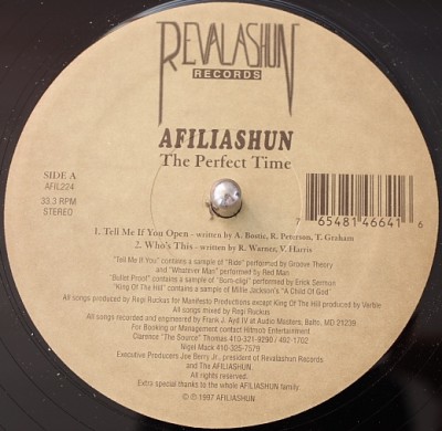 Afiliashun - The Perfect Time EP (Vinyl)