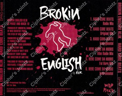 Brokin English Klik – Hard Core Beats (Promo CDS) (1993) (320 kbps)