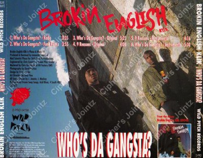 Brokin English Klik – Who’s Da Gangsta? (Promo CDS) (1993) (320 kbps)