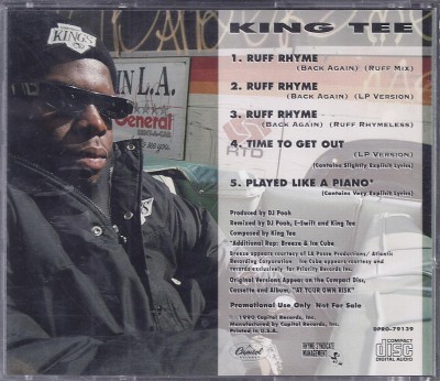 King Tee – Ruff Rhyme (Back Again) (Promo CDS) (1990) (320 kbps)