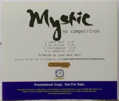 Mystic – No Competition (Promo CDS) (2003) (320 kbps)