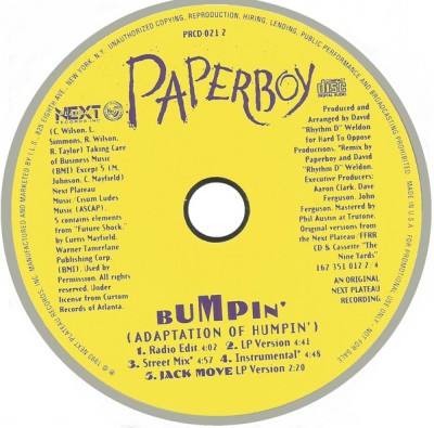 Paperboy – Bumpin’ (Adaptation Of Humpin’) (Promo CDS) (1993) (320 kbps)