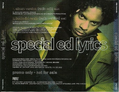 Special Ed – Lyrics (Promo CDS) (1995) (FLAC + 320 kbps)