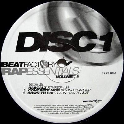 VA – Beat Factory Rap Essentials Volume One (Vinyl) (1996) (FLAC + 320 kbps)