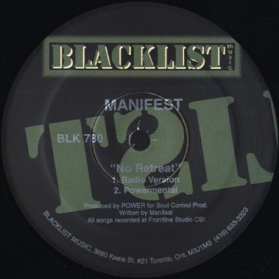 Manifest – No Retreat / Apocalypse Now (VLS) (2000) (320 kbps)
