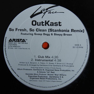 OutKast – So Fresh, So Clean (Stankonia Remix) (Promo VLS) (2001) (FLAC + 320 kbps)