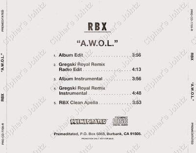 RBX – A.W.O.L. (CDS) (1995) (320 kbps)
