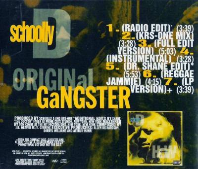 Schoolly D ‎- Original Gangster (Promo CDS) (1991) (320 kbps)