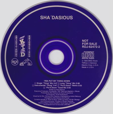 Sha’dasious ‎- I’ma Put My Thing Down (Promo CDS) (1993) (320 kbps)