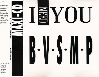 B.V.S.M.P. – I Need You (CDS) (1988) (FLAC + 320 kbps)