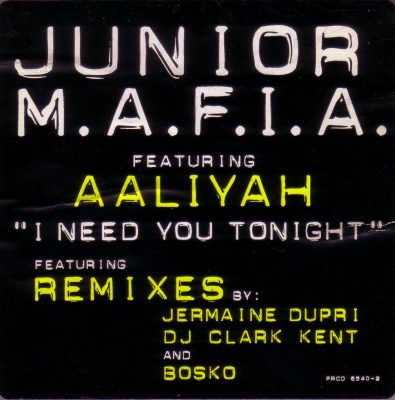 Junior M.A.F.I.A. – I Need You Tonight (The Remixes) (Promo CDS) (1995) (FLAC + 320 kbps)