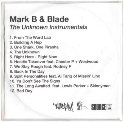 Mark B & Blade – The Unknown (Instrumentals) (Promo CD) (2000) (FLAC + 320 kbps)