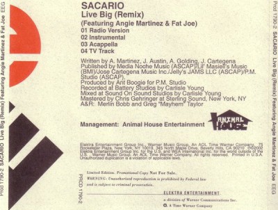 Sacario - Live Big (Remix) (Back)