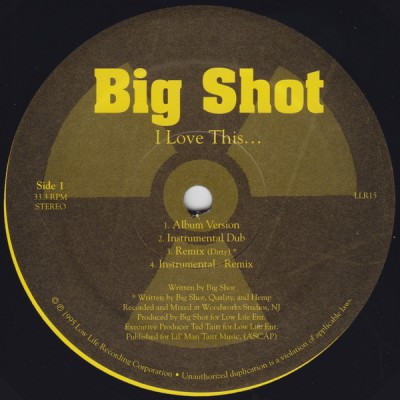 Big Shot – I Love This (VLS) (1995) (FLAC + 320 kbps)