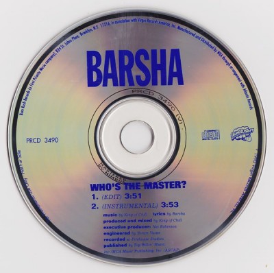 Barsha – Who's The Master? (CDS) (1990) (320 kbps)