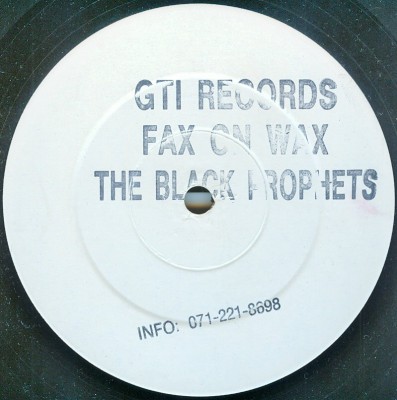 The Black Prophets – Fax On Wax (Promo VLS) (1991) (320 kbps)