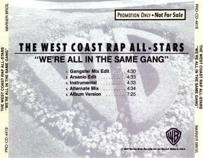 The West Coast Rap All Stars – We're All In The Same Gang (Promo CDS) (1990) (320 kbps)