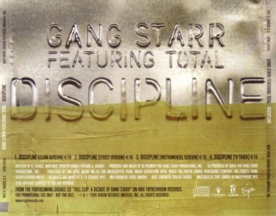 Gang Starr – Discipline (Promo CDM) (1999) (FLAC + 320 kbps)
