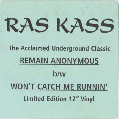 Ras Kass – Won't Catch Me Runnin' / Remain Anonymous (VLS) (1994) (FLAC + 320 kbps)