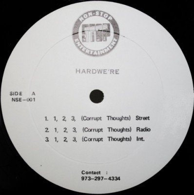 Hardwe're – 1, 2, 3, (Corrupt Thoughts) / Callen You Out (VLS) (1996) (320 kbps)