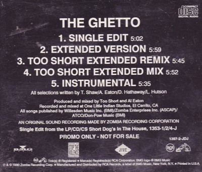 Too $hort - The Ghetto Promo (Single)