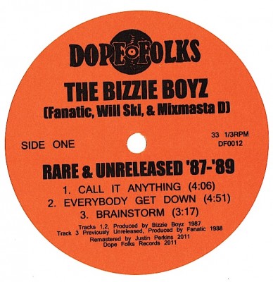 Dope Folks Records - Rare and Unreleased '87-'89 - cover