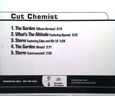 Cut Chemist – The Garden / Storm (Promo CDS) (2006) (FLAC + 320 kbps)