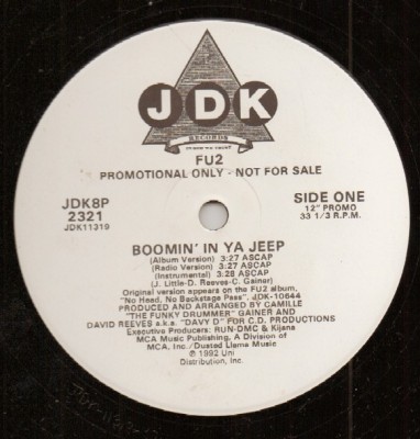Fu2 – Boomin' In Ya Jeep (Promo VLS) (1992) (FLAC + 320 kbps)