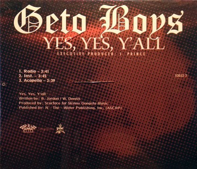 Geto Boys – Yes,Yes, Y'all (Promo CDS) (2005) (FLAC + 320 kbps)