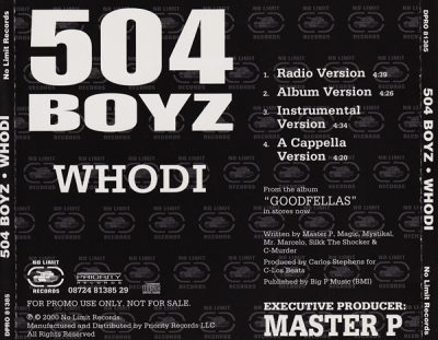 504 Boyz – Whodi (Promo CDS) (2000) (FLAC + 320 kbps)