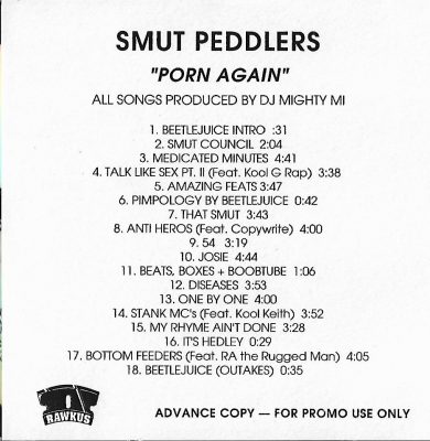 Smut Peddlers – Porn Again (Album Promo Version) (2001) (CD) (FLAC + 320 kbps)