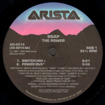 Snap – The Power (1990) (VLS) (FLAC  + 320 kbps)