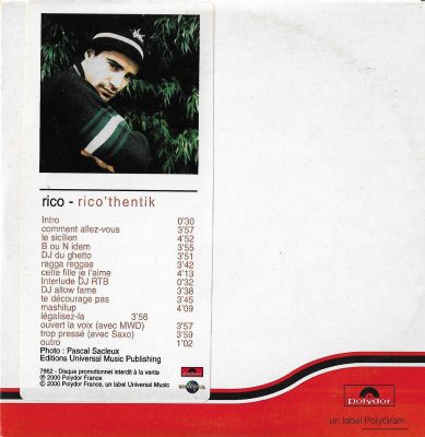 Rico – Rico’Thentik (2000) (Promo CD) (FLAC + 320 kbps)
