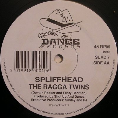 Ragga Twins – Spliffhead / Illegal Gunshot (1990) (VLS) (FLAC + 320 kbps)