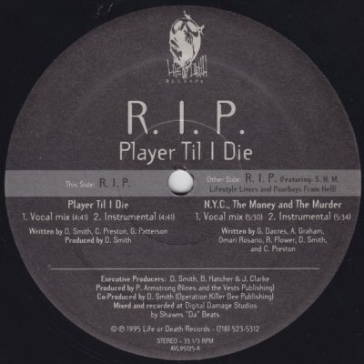 R.I.P. – Player Til I Die (VLS) (1995) (FLAC + 320 kbps)