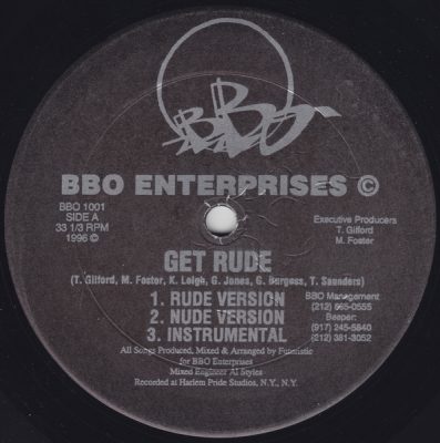 B.B.O. – Get Rude / Dayz Lik This / Pose A Threat (VLS) (1996) (FLAC + 320 kbps)
