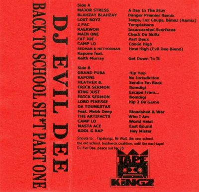 Dj Evil Dee – Back To School Shit Vol. 1 (Cassette) (1995) (FLAC + 320 kbps)