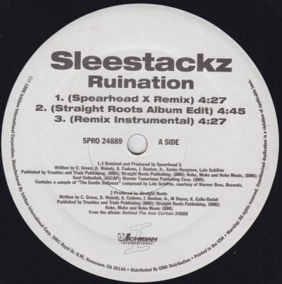 Sleestack’z – Ruination / Crystal Clear (VLS) (1995) (FLAC + 320 kbps)