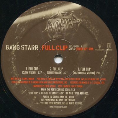 Gang Starr – Full Clip / DWYCK (VLS) (1999) (FLAC + 320 kbps)