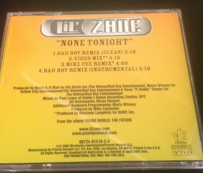 Lil’ Zane – None Tonight (Remix) (CDM) (2000) (FLAC + 320 kbps)